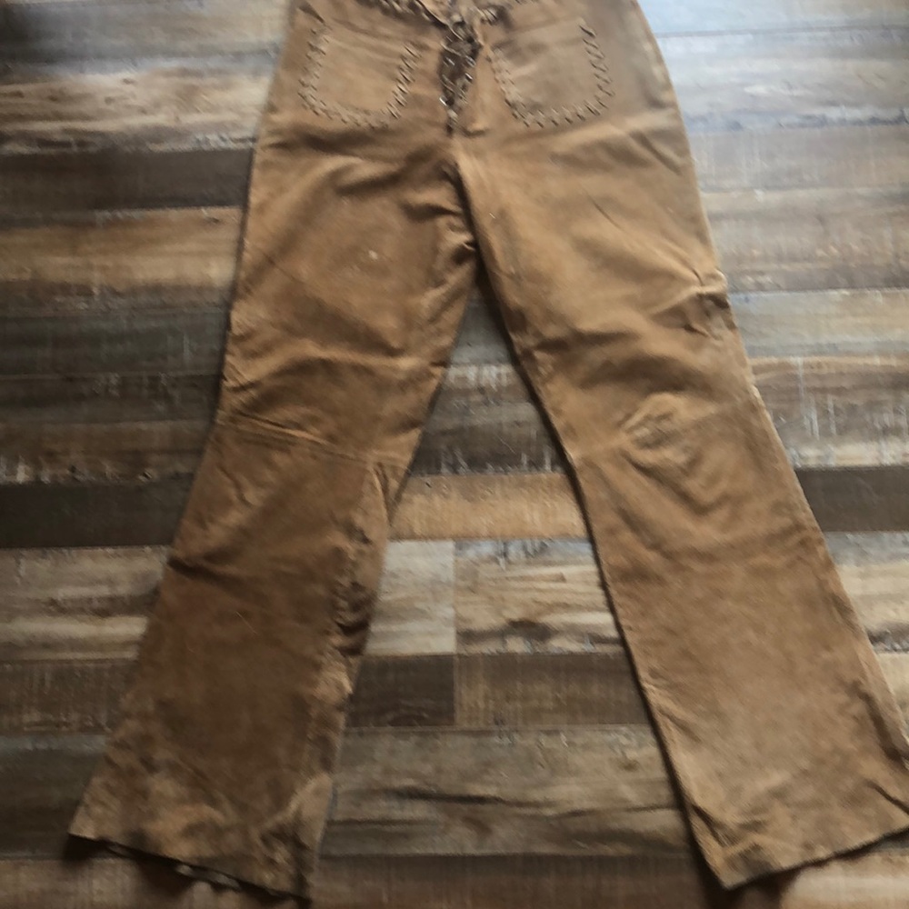 Suede pants